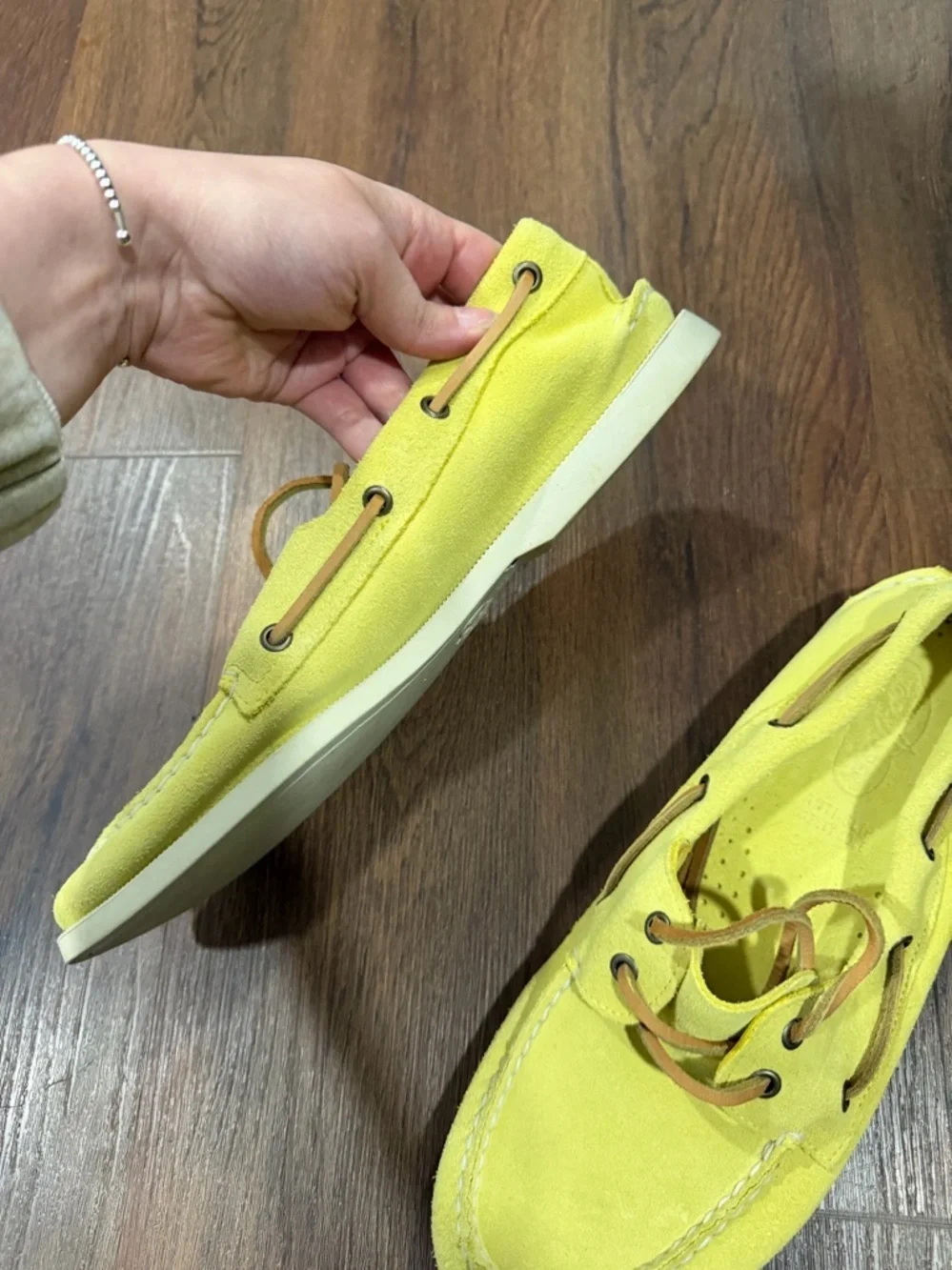 Rare butter Sperry Top-Sider] SUEDE DECK SHOES | YELLOW $200 spring men’s